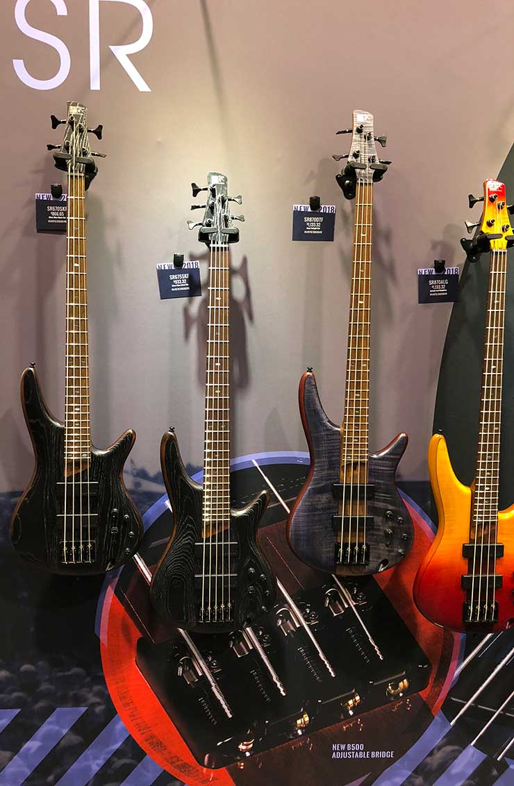 NAMM 2018, IBANEZ SR NAMM 2018, AGUILAR, ASHDOWN, FENDER RUMBLE, FENDER, IBANEZ, KEN SMITH, STONEFIELD, MARCO BASS, MARLEAUX, NIK HUBER, SPECTOR, MARKBASS, MUSIC MAN, TECH 21, WARWICK