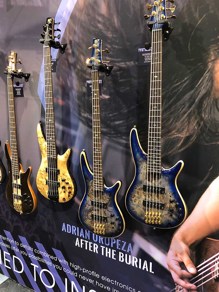 NAMM 2018, IBANEZ NAMM 2018, AGUILAR, ASHDOWN, FENDER RUMBLE, FENDER, IBANEZ, KEN SMITH, STONEFIELD, MARCO BASS, MARLEAUX, NIK HUBER, SPECTOR, MARKBASS, MUSIC MAN, TECH 21, WARWICK