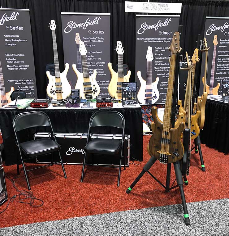 STONEFIELD NAMM 2018, AGUILAR, ASHDOWN, FENDER RUMBLE, FENDER, IBANEZ, KEN SMITH, STONEFIELD, MARCO BASS, MARLEAUX, NIK HUBER, SPECTOR, MARKBASS, MUSIC MAN, TECH 21, WARWICK